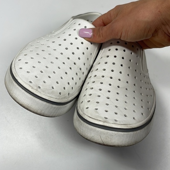 Native Jefferson White & Gray Slip On Shoes Women's Size 8 - Picture 5 of 8